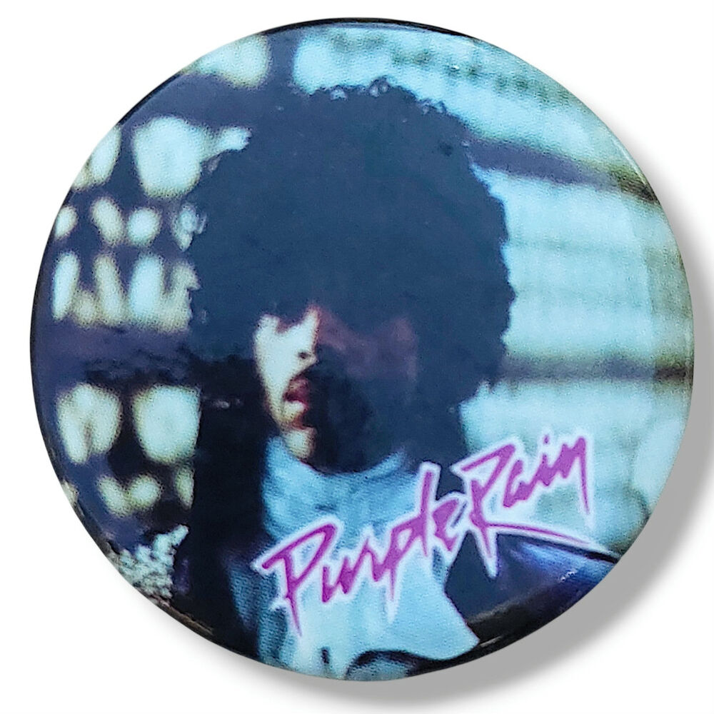 Purple Rain Movie Soundtrack Photo Pinback Button Badge 1.25 Inch Vintage
